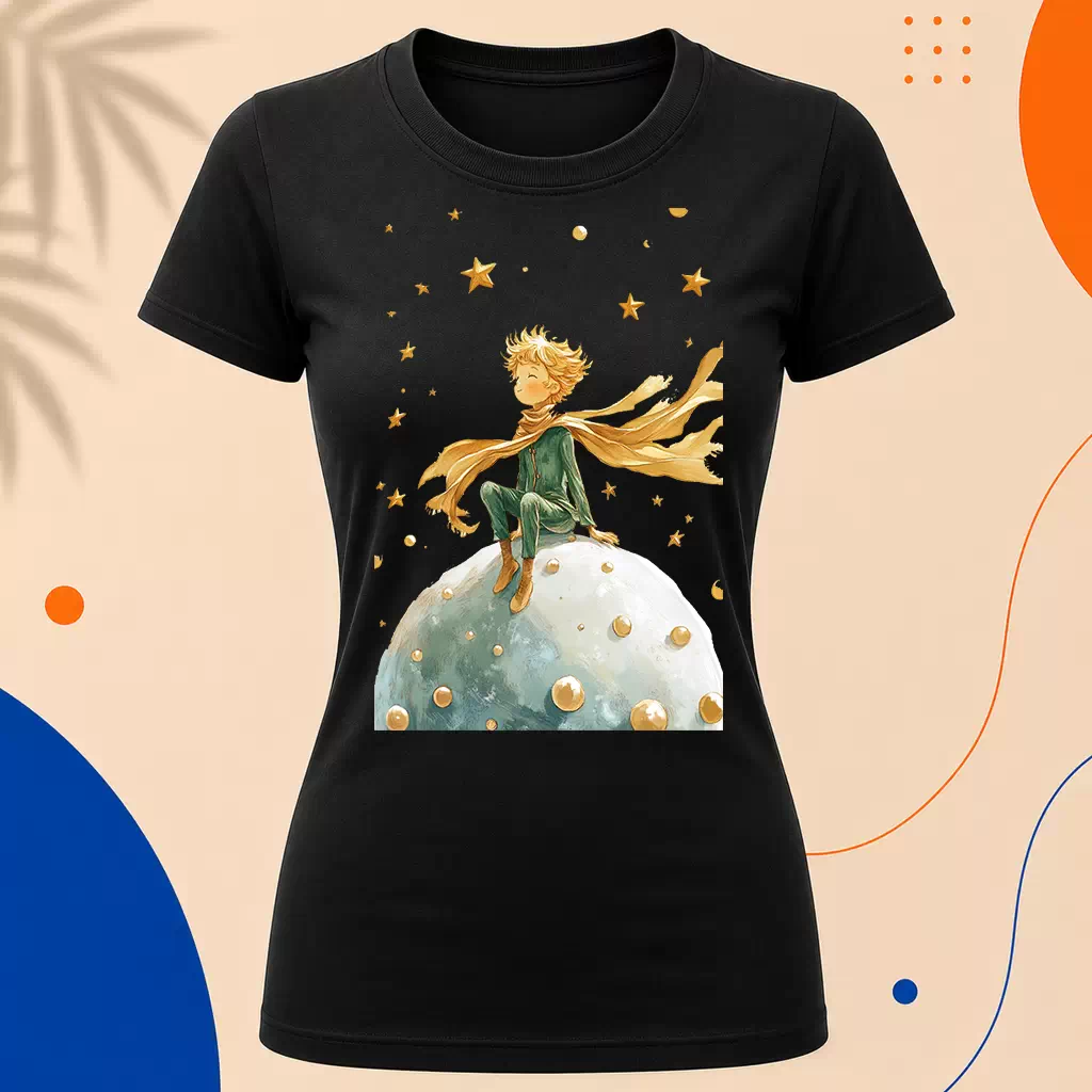 Dámské tričko - Samotář na planetě - Malý princ - Le petit prince